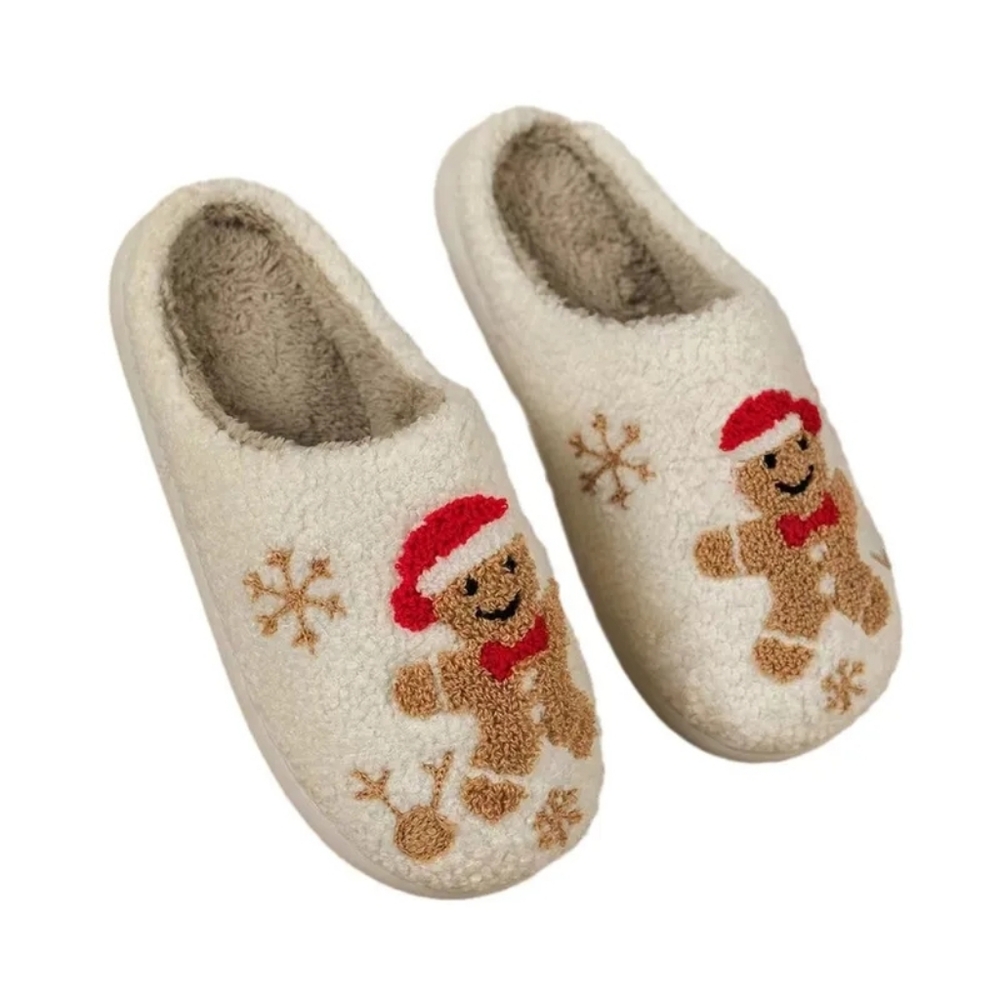 🎄 HOST PICK 🎄 Gingerbread Man Holiday Slippers - Picture 2 of 5